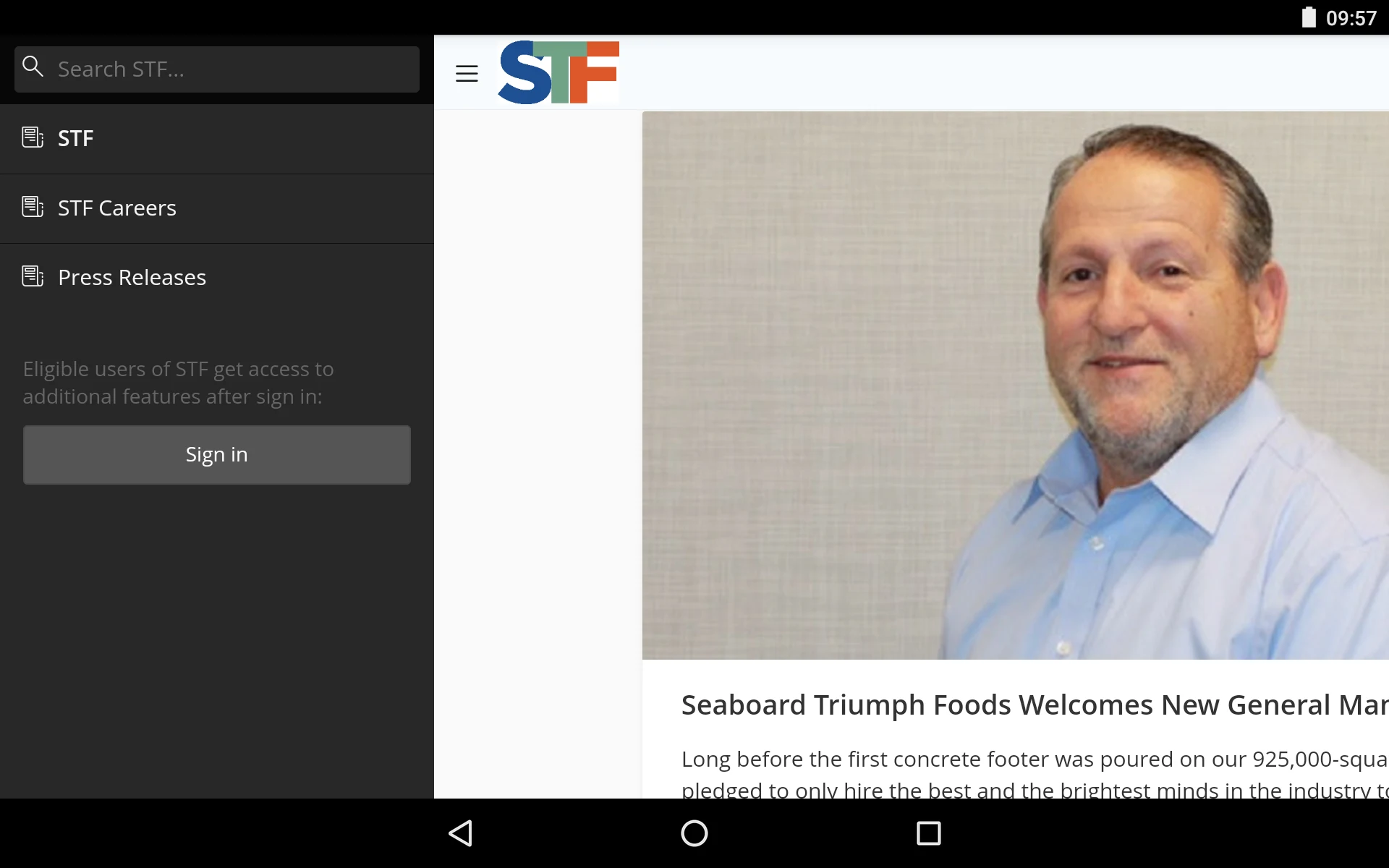 STF Connect screenshot
